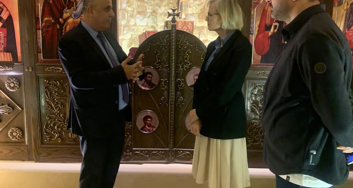 سفيرة السويد زارت كنيسة القديس نيقولاوس ومجموعة غاردينيا بدعوة من ابو فيصل