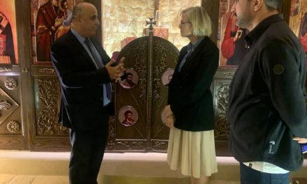 سفيرة السويد زارت كنيسة القديس نيقولاوس ومجموعة غاردينيا بدعوة من ابو فيصل