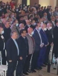 المرشح عن المقعد الارثوذكسي في دائرة البقاع الغربي وراشيا المحامي جورج عبود في احتفال لحزب الاتحاد