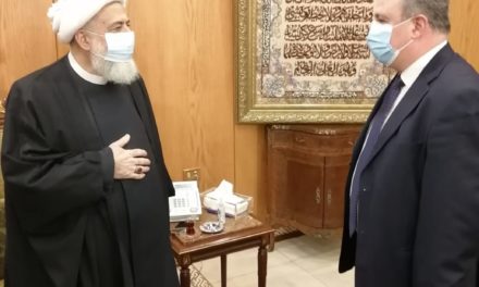 نائب رئيس المجلس الإسلامي الشيعي الأعلى يستقبل المحامي جورج عبود