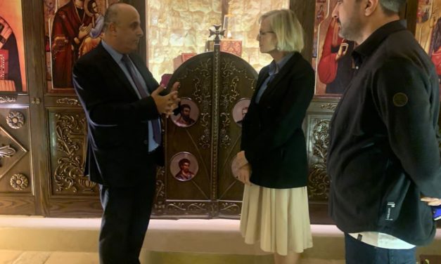 سفيرة السويد زارت كنيسة القديس نيقولاوس ومجموعة غاردينيا بدعوة من ابو فيصل