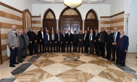 الوزير الحجار استقبل ياسين ووفدا بقاعيا لتهنئته بتولي وزارة الداخلية والبلديات.