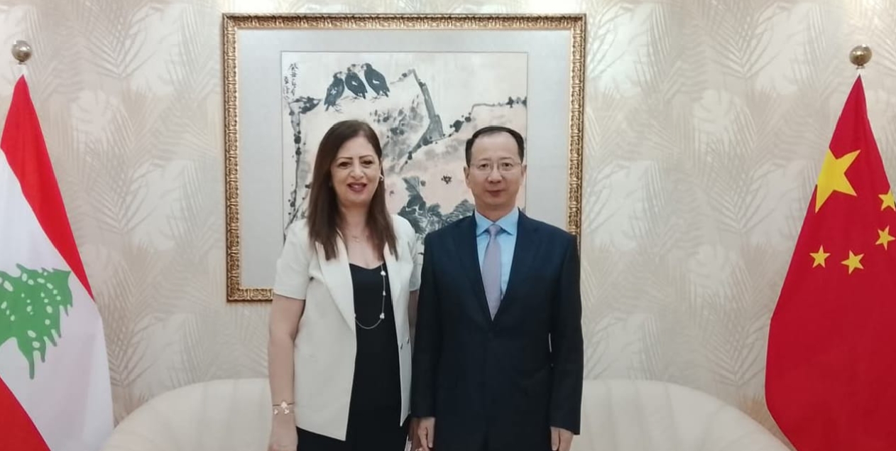 السفير الصيني يلتقي رئيسة مجلس ادارة تلفزيون لبنان أليسار ندّاف