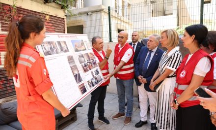 اللبنانية الاولى تفقدت مركز الصليب الاحمر في الجميزة بعد تأهليه واستعادت مع المسعفين والمسعفات اللحظات القاسية لحظة تفجير المرفأ