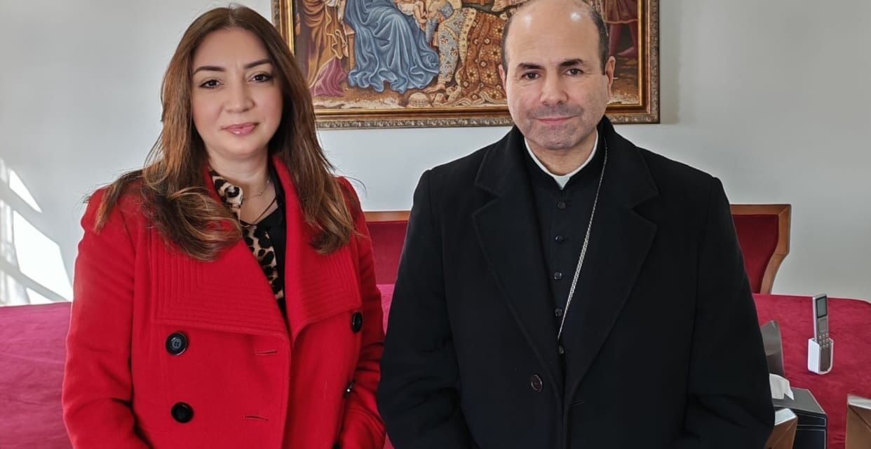 المطران معوض استقبل المهندسة جولي هرموش المديرة التنفيذية الجديدة لجامعة الروح القدس- فرع زحلة